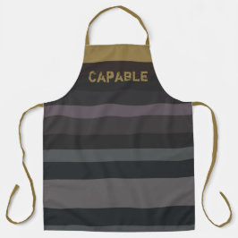 金ゴールドとダークグレー エプロン