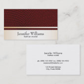 金ゴールドとダークレッドギロシェパターン 名刺 (正面/裏面)