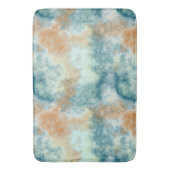 金ゴールドとティール(緑がかった色)バス バスマット (正面縦)