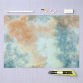 金ゴールドとティール（緑がかった色）バス 薄葉紙 (クラフト)