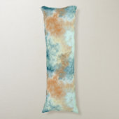 金ゴールドとティール（緑がかった色） ボディピロー (正面縦)