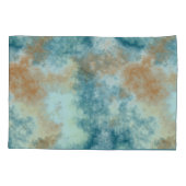 金ゴールドとティール(緑がかった色) 枕カバー (裏面)