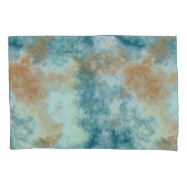 金ゴールドとティール（緑がかった色） 枕カバー