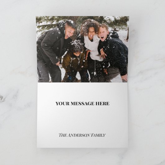 金ゴールドとテキサス州からの赤い暖かい願い カード (内部)