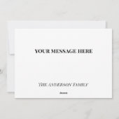 金ゴールドとテキサス州からの赤い暖かい願い シーズンカード (裏面)