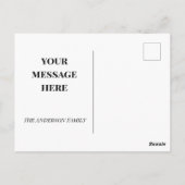 金ゴールドとテキサス州からの赤い暖かい願い ポストカード (裏面)