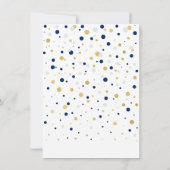 金ゴールドとネイビーバルーン |パーティー感謝状 サンキューカード (裏面)