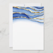 金ゴールドとネイビーブルーインクゲード40歳の誕生日 招待状 (裏面)