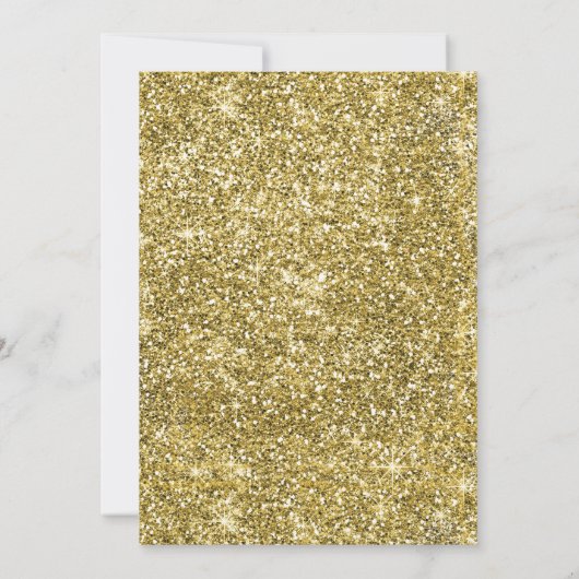 金ゴールドとネイビーブルームーンベビーシャワー 招待状 (裏面)