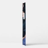 金ゴールドとネイビーブルー – Agate Marble - Case-Mate iPhoneケース (裏面 / 右)