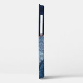 金ゴールドとネイビーブルー – Agate Marble - Case-Mate iPhoneケース (裏面 / 左)