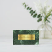 金ゴールドとハンターグリーンクラシックのマーリービジネスカード 名刺 (スタンド正面)