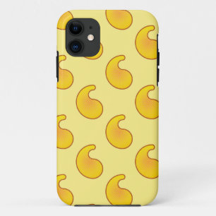 金ゴールドとバナナイエローペイズリー iPhone 11 ケース