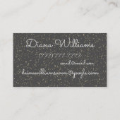 金ゴールドとバラパーソナライズされたAvon 名刺 (裏面)