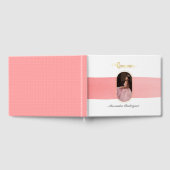 金ゴールドとバラピンク写真キンセアニェラ ゲストブック (全面)