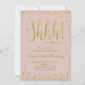 金ゴールドとバラ金ゴールド誕生日パーティーの招待 招待状 (正面)