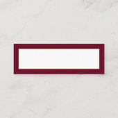 金ゴールドとバーガンディスノーフレーク座席表 スキニー名刺 (裏面)