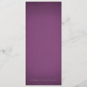 金ゴールドとパープルアートデコのヴィンテージ結婚式メニュー メニュー (裏面)