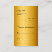 金ゴールドとパープルグリッター美しい 名刺 (裏面)