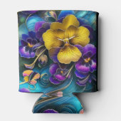 金ゴールドとパープルパンシーパッチ 缶クーラー (裏面)