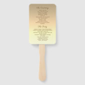 金ゴールドとパープル結婚式 プログラム ハンドファン (裏面)