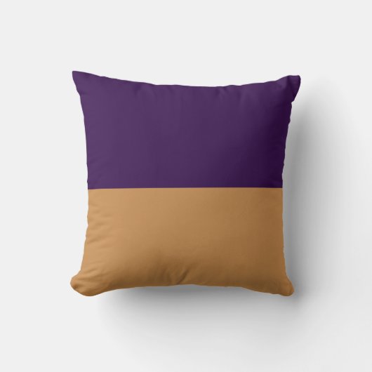 金ゴールドとパープ王室のリストライプー クッション (正面)