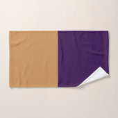 金ゴールドとパープ王室のリストライプー バスタオルセット (ハンドタオル)