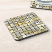 金ゴールドとパールタイル コースター (左側)