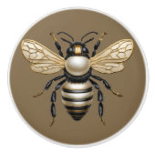 金ゴールドとパールビー セラミックノブ (正面)