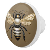 金ゴールドとパールビー セラミックノブ (右)