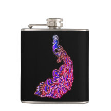 金ゴールドとピンクがかった紫の孔雀が輝く