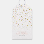 金ゴールドとピンクのバルーン |パーティーありがとうメッセージカード ギフトタグ (裏面)