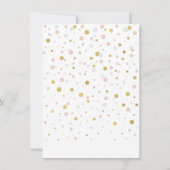 金ゴールドとピンクのバルーン |パーティー感謝状 サンキューカード (裏面)