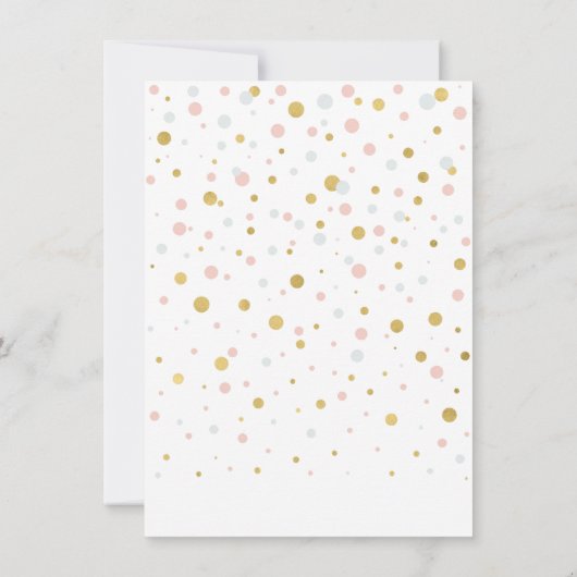 金ゴールドとピンクのバルーン |パーティー感謝状 サンキューカード (裏面)