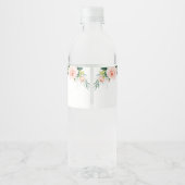 金ゴールドとピンクのフローラブライダルシャワー ペットボトルラベル (裏面)