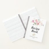 金ゴールドとピンクのフローラレシピ帳 ノートブック (内部)