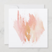 金ゴールドとピンクのフローラ結婚の 招待状 (裏面)