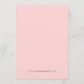 金ゴールドとピンクのベビー予測カード アドバイスカード (裏面)