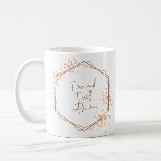 金ゴールドとピンクのマグカップ コーヒーマグカップ (左)