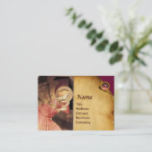 金ゴールドとピンクの天使 名刺 (スタンド正面)