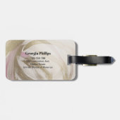 金ゴールドとピンクの旋回パーソナライズされたラゲッジタグ ラゲッジタグ (裏面横)