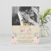 金ゴールドとピンクの花おとぎ結婚話 セーブザデート (スタンド正面)