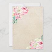 金ゴールドとピンクの花おとぎ結婚話 セーブザデート (裏面)