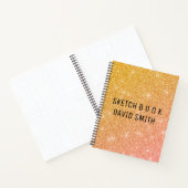 金ゴールドとピンクグリッター ノートブック (内部)