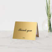 金ゴールドとピンクサンキューカード自分の文字を追加 サンキューカード (裏面)
