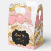 金ゴールドとピンクシークンズアゲイト誕生日ありがとう フェイバーボックス (オープン)