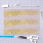 金ゴールドとピンクストライプ色 薄葉紙 (クラフト)