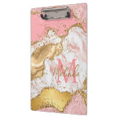 金ゴールドとピンクセクインズアゲート クリップボード (左)