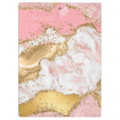 金ゴールドとピンクセクインズアゲート クリップボード (裏面)