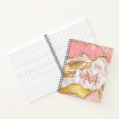 金ゴールドとピンクセクインズアゲート ノートブック (内部)